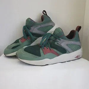 Puma Blaze Of Glory Trinomic Shoes men sz11 crackle green trainers 357772 02